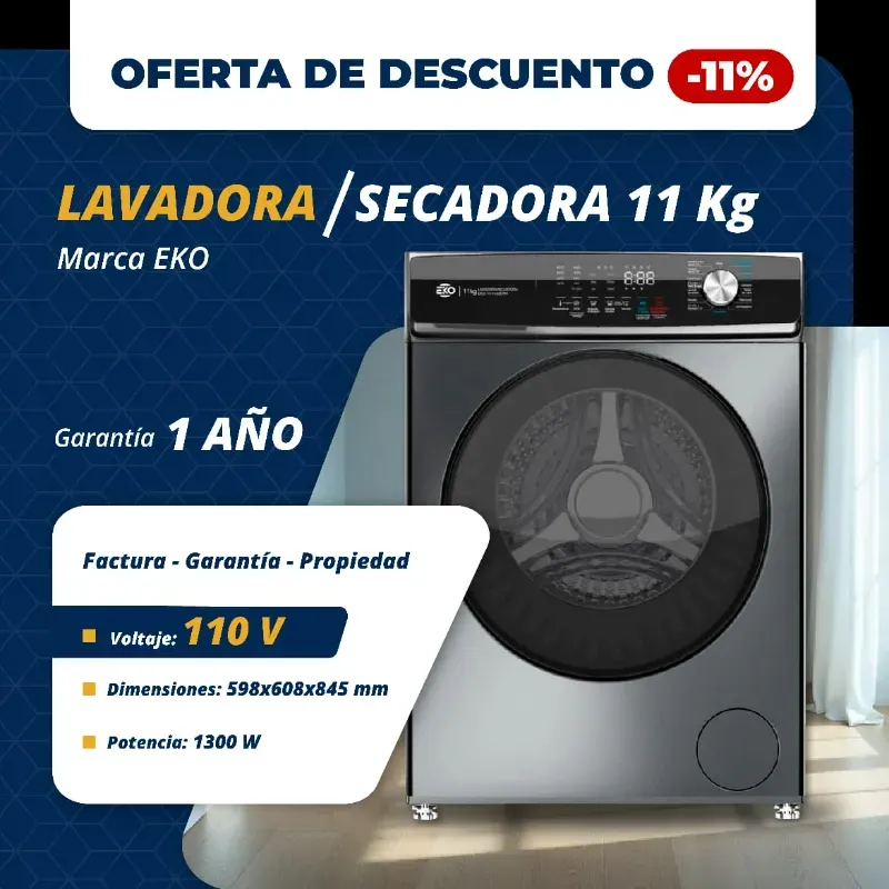 LAVADORA/SECADORA EKO 11 KG