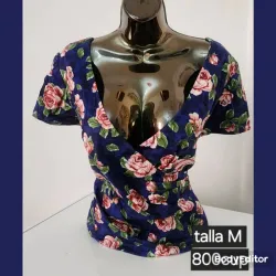 Blusa escote largo 