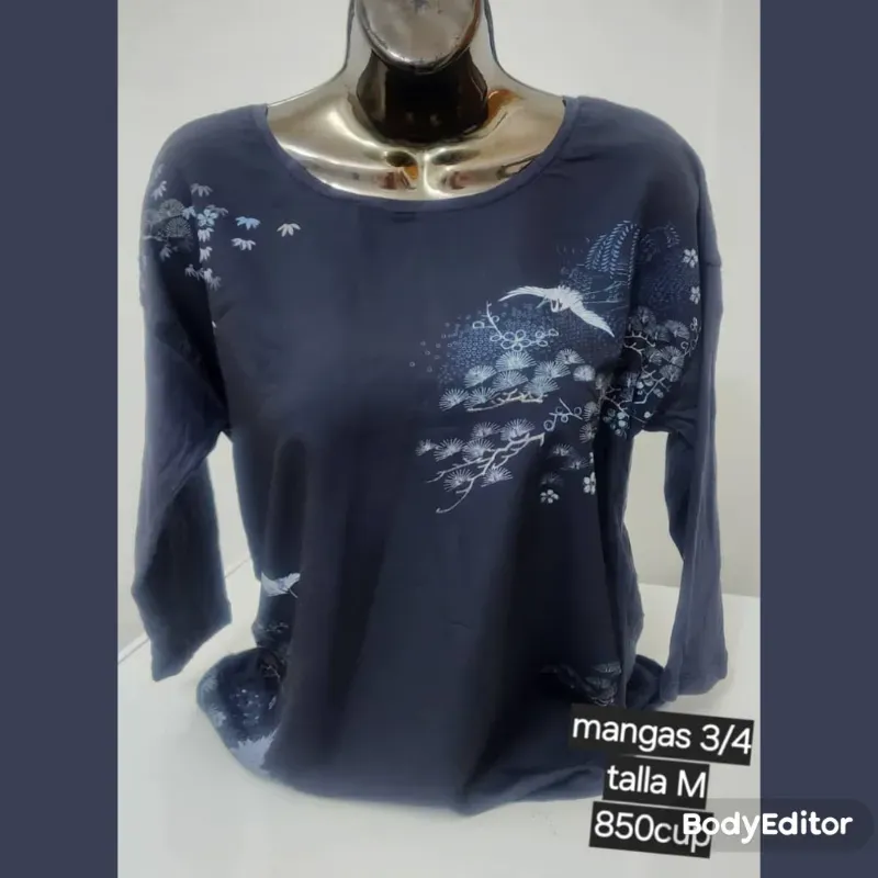 Blusa manga a 3/4