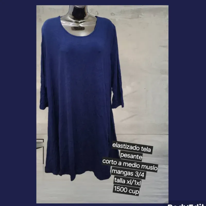 Vestido de mangas 3/4