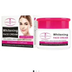CREMA FACIAL BLANQUEADORA (80ml) BLANQUEAMIENTO RÁPIDO CON COLÁGENO Y LECHE
