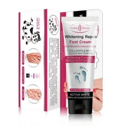 Crema reparadora blanqueadora para pies