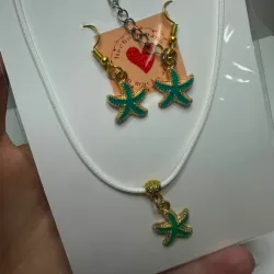 Juego collar y aretes