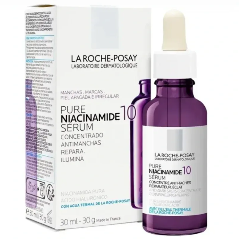 La Roche Posay Pure Niacinamide 10 Serum Facial Anti-manchas Despigmentante con Niacinamida para todo tipo de piel, incluso piel sensible 30 ml