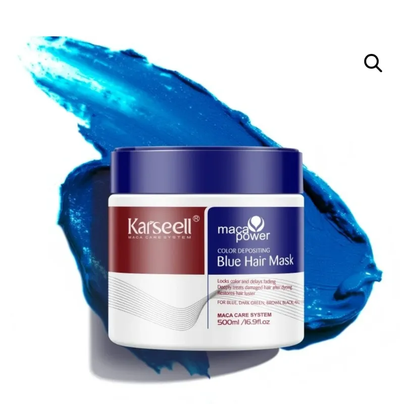 Mascarilla colorante para cabello azul Karseell