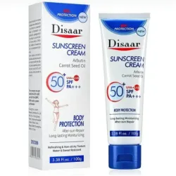 Protector solar corporal SPF 50+ de arbutina y carrot seed oil DISAAR