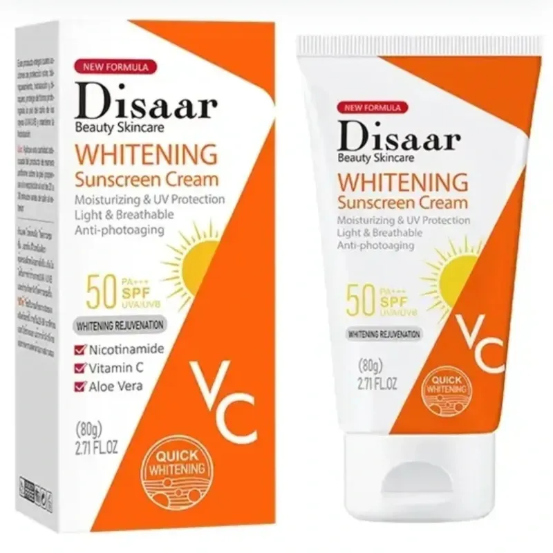 Protector solar SPF 50 Nicotinamida, vitamina C y aloe vera DISAAR