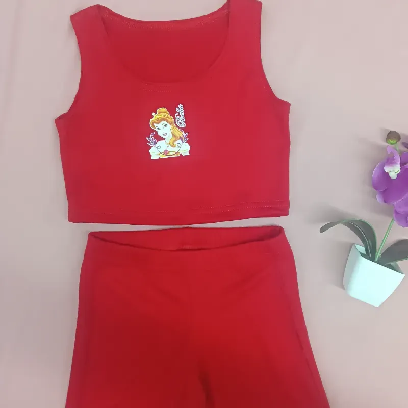 Conjunto de licra roja 2-4 años