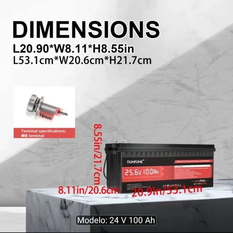 Baterías 25.6V 100aH