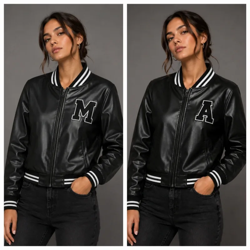 Chaqueta engomada estilo escolar