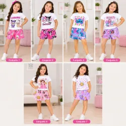 Conjunto de short y pullover para niña