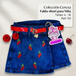 Falda short de niña