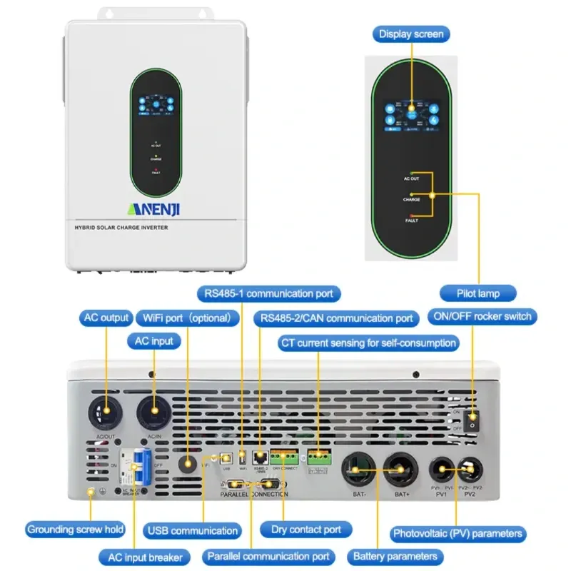 Inversor Solar Híbrido ANENJI 12kW