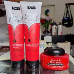 Champu + suavisador+ mascarilla A base de biotina y colágeno