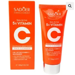 Limpiador Facial 5x Con Extracto de Vitamina C Sadoer
