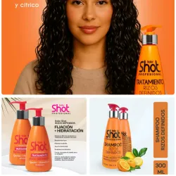 Shampoo y Tratamiento SHOT definir Rizos 300ml