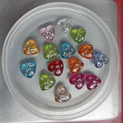 CORAZONES 10 MM 15 UNIDADES