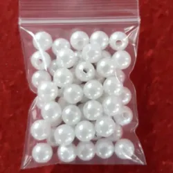 PERLA PLASTICA 8 MM 50 UNIDADES