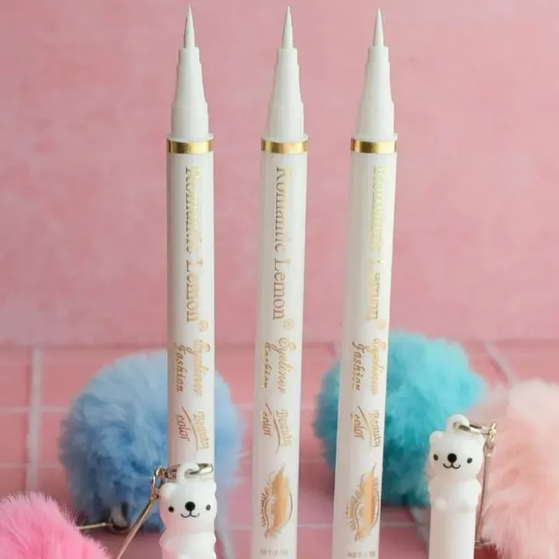 DELINEADOR BLENCO CON POMPON COLGANTE