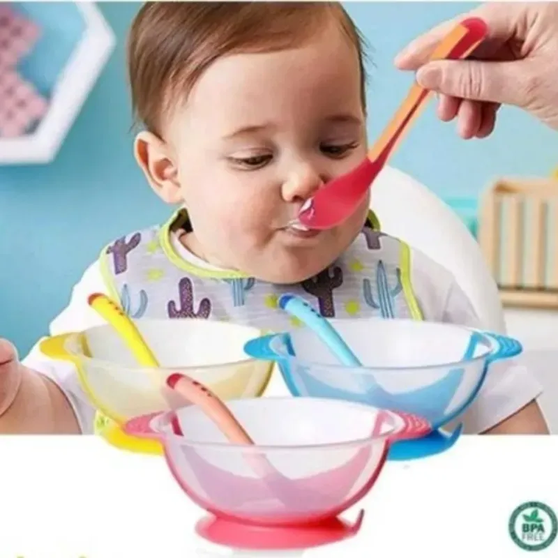 POSUELO ANTI-ADERENTE CON CUCHARA PARA BEBES