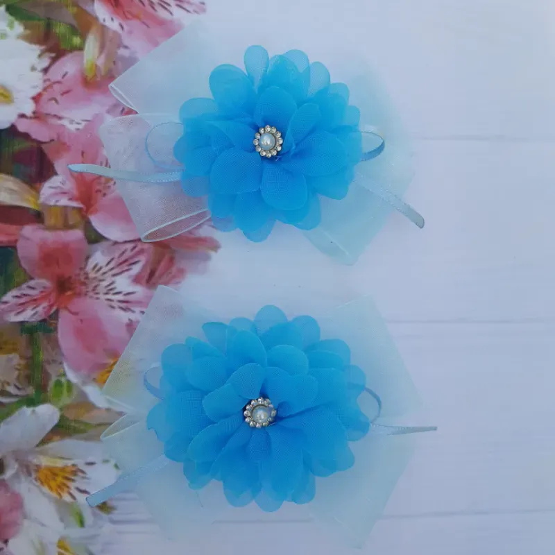 Lazos d organza con flor