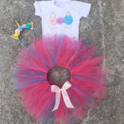 Tutu con temática de unicornio 