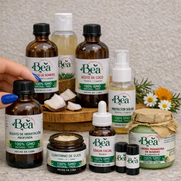 Bea es un emprendimiento familiar cubano dedicado a crear cosméticos artesanales para el cuidado de la piel y el cabello.
🌱 Elaboramos cada fórmula con ingredientes naturales, seguros y sostenibles, respetando la tradición y la salud.

Bea Cosmetica Natural 
🍃Es para todos🍃
