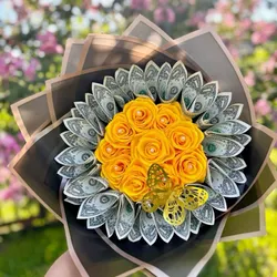 Ramo de rosas amarilla 