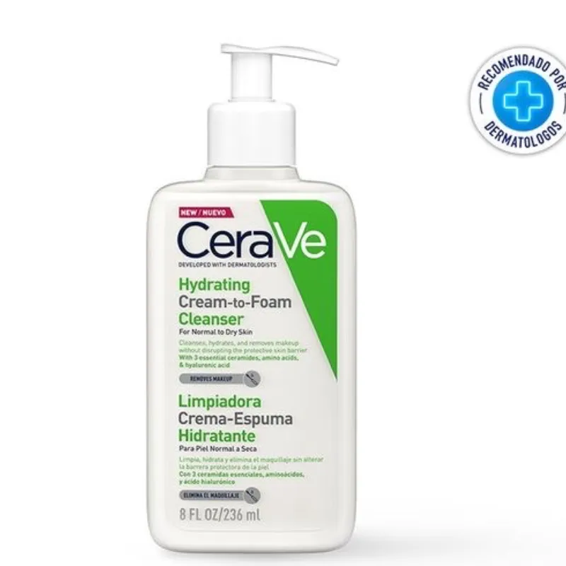 Crema espumosa hidratante y limpiadora 