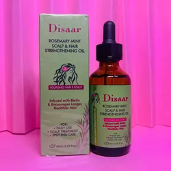 Aceite Fortalecedor para Cabello y Cuero Cabelludo - Romero y Menta - Disaar💫