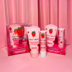 Kits de crema de manos + bálsamo labial de fresa✨