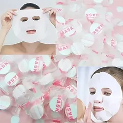 Mascarilla facial de algodón comprimida🫧