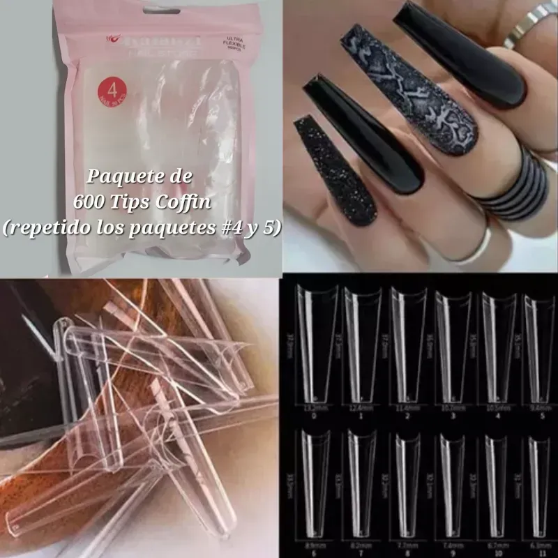600 Tips Coffin (repetidos los paquetes del #4 y#5)
