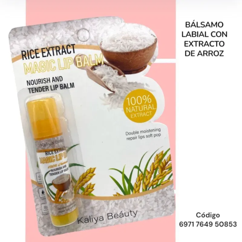 Bálsamo labial con extracto de arroz 
