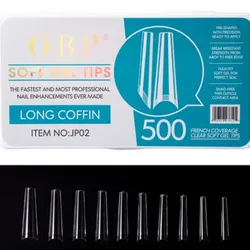Caja de 500 tips soft gel coffin
