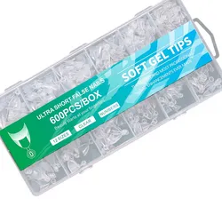 Caja de 600 Tips soft gel almendradas 