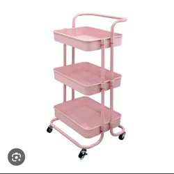 Carrito auxiliar rosado