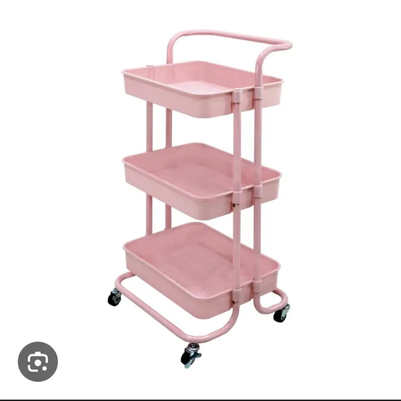 Carrito auxiliar rosado