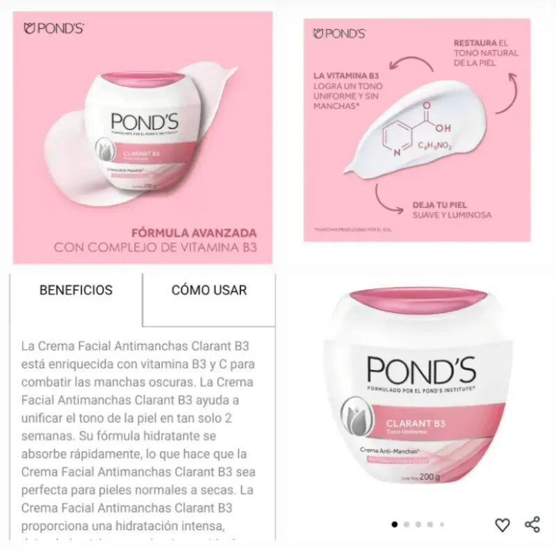 Crema Aclarante POND'S (50 gramos)