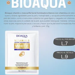 Mascarilla facial Bioaqua iluminadora blanca con vitamina C