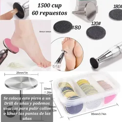 Podadisco+60 Repuestos para pedicura (se usa en la máquina con función de pulidor de las uñas)