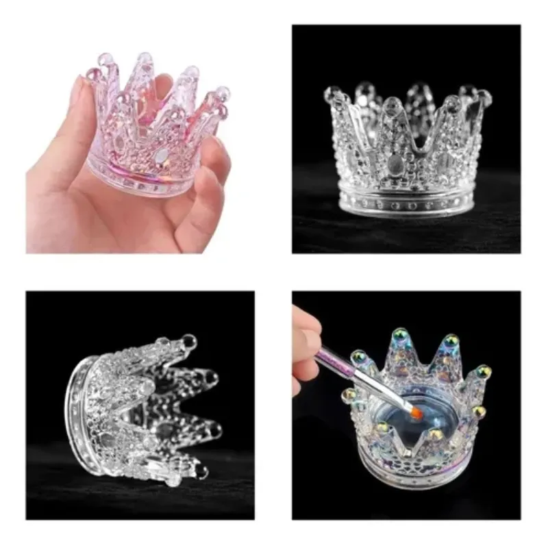 Porta pincel corona de vidrio 