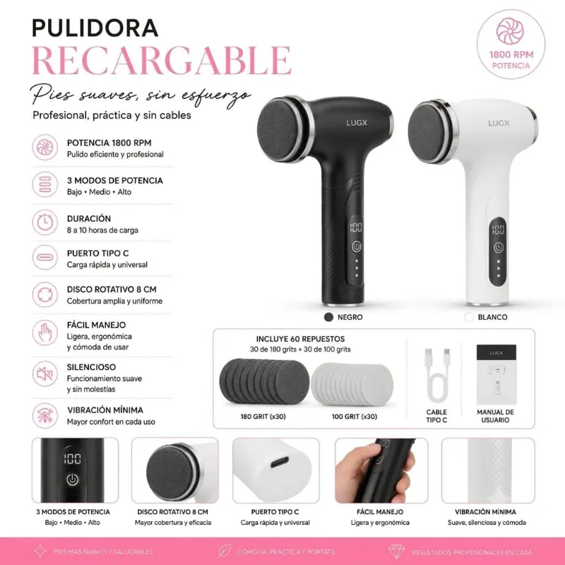 Pulidor recargable profesional +60 repuestos