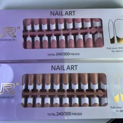 Tips de Soft Gel cuadrada con french (240 tips)