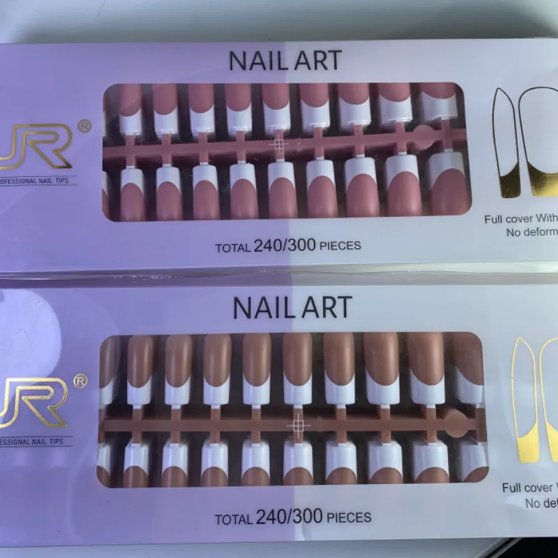 Tips de Soft Gel cuadrada con french (240 tips)