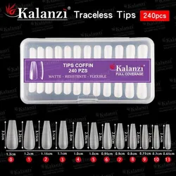 240 Tips soft gel coffin