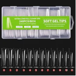240 Tips Soft Gel (extra largo)