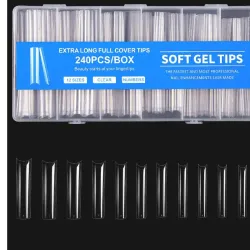 240 Tips Soft Gel Extra Largos (Cuadrados)