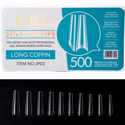 Caja de 500 tips soft gel coffin