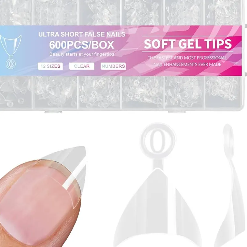 Caja de 600 tips soft gel de extensión